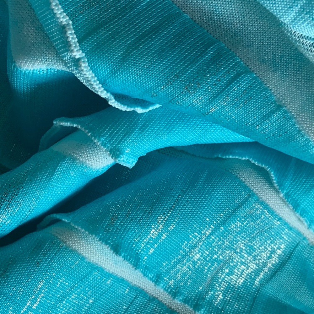 NEW Turquoise/Aqua Ruffled Tank Top - Picture 4 of 4